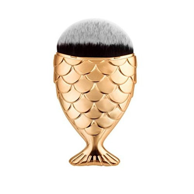 Hot Sale! Makeup Brush,Canserin 1 PC Fish Scale Makeup Brush Fishtail Bottom Brush Powder Blush Makeup Cosmetic Brushes Tool (Rose G