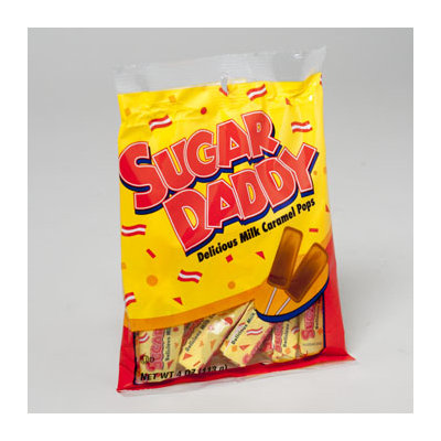 Dollaritemdirect SUGAR DADDY MILK CARAMEL POPS 4 OZ PEG BAG OPEN STOCK, Case Pack of 12