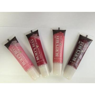 4 Pack Burt's Bees Assorted Lip Shines Whisper Pucker Blush Smooch