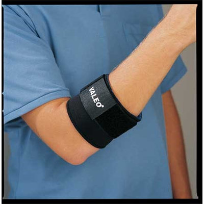 VALEO VA4543MEWWGL Elbow Support, M, Black, Single Strap