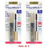 L'oreal Paris Voluminous Original Waterproof Mascara - Black Brown 365 (Pack of 2)
