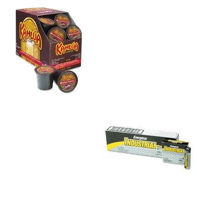 KITEVEEN91GMTPB4141 - Value Kit - Timothy's World Coffee Kahlua Original K-Cups (GMTPB4141) and Energizer Industrial Alkaline Batteries (EVEEN91)