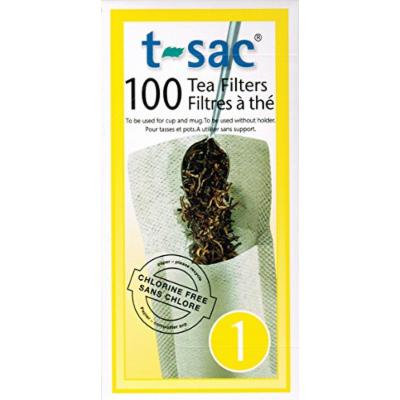 T-Sac Tea Filters, Size 1 (1 Cup), 100-count Box (12)