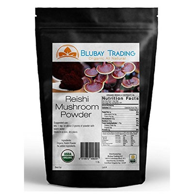 Organic Reishi Mushroom Extract Powder 4:1 Strength Non-Gmo 16 oz. 1 lb