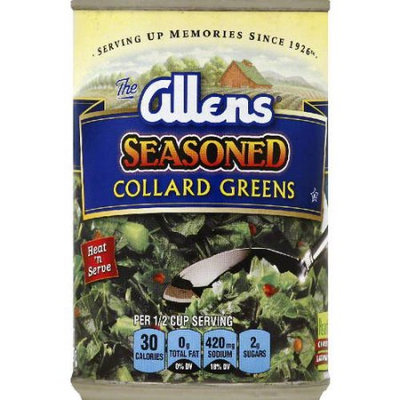Allens Seasoned Collard Greens, 14 oz (Pack of 24)