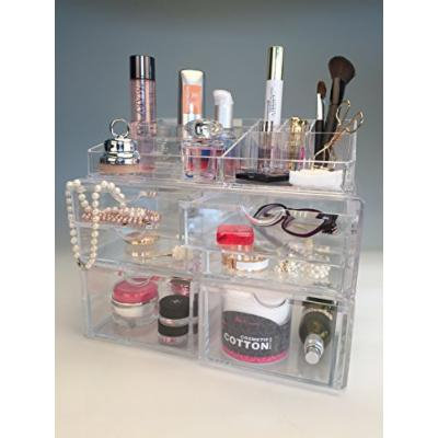Beauty Acrylic Makeup Organizer Luxury Cosmetics Acrylic Clear Case Storage Insert Holder Box (2168)