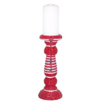 Home Essentials & Beyond Inc Home Essentials 71619 12 in. H Red Bangle Candle Stand