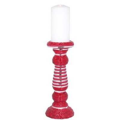 Home Essentials & Beyond Inc Home Essentials 71619 12 in. H Red Bangle Candle Stand