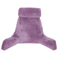 Hitnotion Husband Pillow Bedrest Reading & Support Bed Backrest with Arms Light Purple - Shredded Foam Reading Pillow - Bed Rest Pillow Makes a Comfy and Therapeutic Cuddle Buddy Any Time You Need One