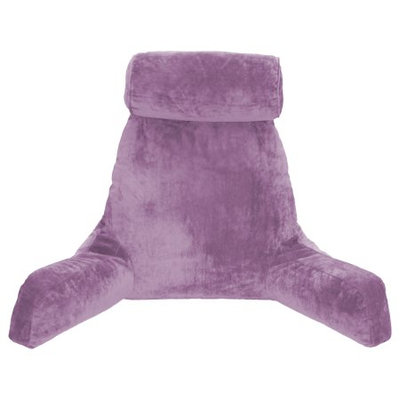 Hitnotion Husband Pillow Bedrest Reading & Support Bed Backrest with Arms Light Purple - Shredded Foam Reading Pillow - Bed Rest Pillow Makes a Comfy and Therapeutic Cuddle Buddy Any Time You Need One