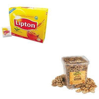 KITLIP291OFX00073 - Value Kit - Office Snax Gretzels (OFX00073) and Lipton Tea Bags (LIP291)