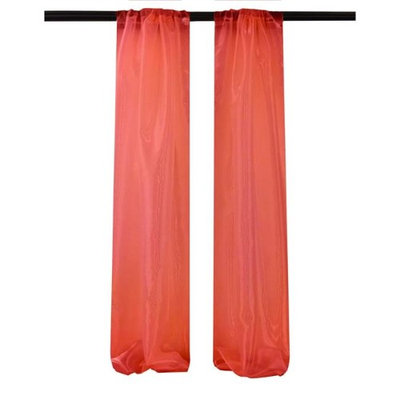LA Linen DBOrganza58x96-Pk2-RedO98 Mirror Organza Backdrop Red - 58 x 96 in. - Pack of 2