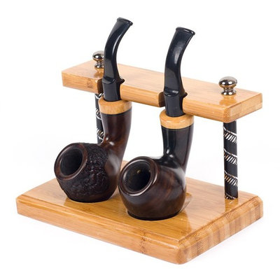 Natural Bamboo Smoking Pipe Stand Rack Holder