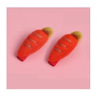 eSeeking Barrettes, Elastics&Ties, Hair Accessory-Cartoon Carrot Barrettes