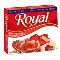 Royal Bilingual Gelatin, Fat Free Dessert Mix, Strawberry Banana (12 - 2.8 oz Boxes)