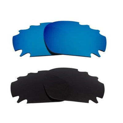 Best SEEK Replacement Lenses - Oakley VENTED RACING JACKET Grey Blue Mirror