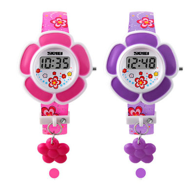 Children Student Watch Flower Pattern Wristwatch Casual Lovely Colorful Kids Boys Girls Electronic Quartz Watch