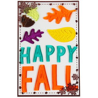 Xianju Chengfeng Craft Gifts Factory HARVEST HAPPY FALL GEL CLING, 5.5 X 10 INCH