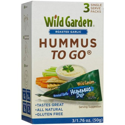 Wild Garden Hummus to Go Roasted Garlic, 3 CT (Pack of 2)