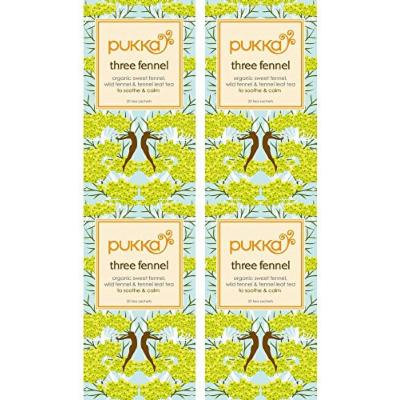 (4 PACK) - Pukka Herbs - Three Fennel Tea | 20 sachet | 4 PACK BUNDLE