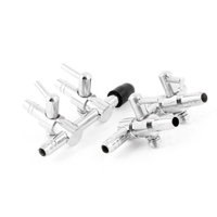 2 x Air Flow Control 2 Way Aquarium Fish Tank Lever Valve Silver Tone
