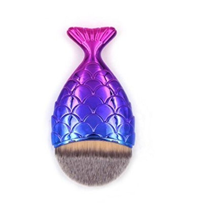 1 Pc Mermaid Makeup Brushes Set Powder Cosmetic Make Up Tools Foundation Natural Beauty Palette Eyeshadow Exquisite Popular Eyes Faced Colorful Rainbow Hair Highlights Glitter Travel Kit, Type-06