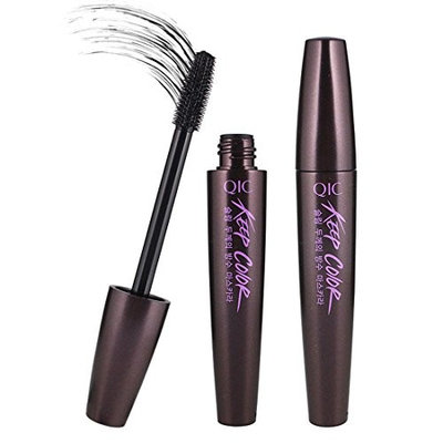 Mascara Black Waterproof Long Lasting 3D Fiber Eyelash Extension with Silicone Brush Curling Thick Lengthening Natural for Makeup Cosmetic Beauty