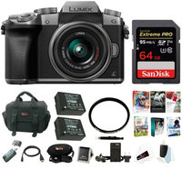Panasonic LUMIX G7 Camera with 14-42mm Lens (Silver) Professional Photography Bundle