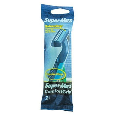 Super-Max Disposable Razor Comfort Grip Men's 2 in a Pack (Pack of 24) 48 Razors Total