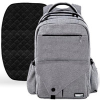 Large Diaper Bag Backpack with Stroller Straps, Baby Changing Mat & 18 Pockets - Insulated Milk Bottle Pockets, Water Resistant Unisex Design for Men & Women