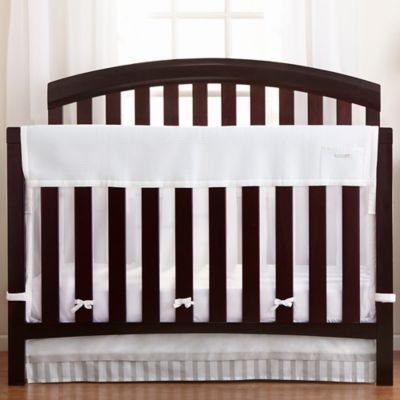 Breathable Baby RailGuard; Plus Rail Cover & Liner in White