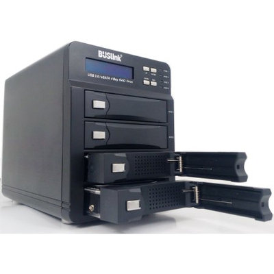Buslink Media Buslink U3-40TB4S DAS Array - 4 x HDD Supported - 4 x HDD Installed - 40TB Installed HDD Capacity - 4 x Total Bays - eSATA, USB 3.0 - 0, 3, 5, 10, LARGE RAID Levels Desktop
