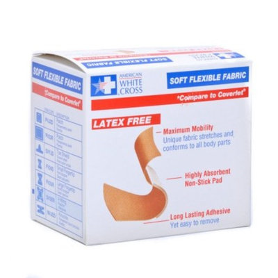American White Cross® Fabric Adhesive Bandages 100/Box
