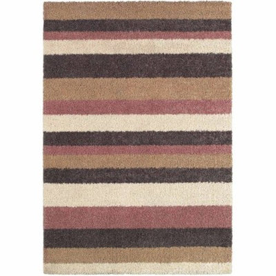 Couristan Moonwalk Celestial Stripes Rug, Cream/Cameo Rose