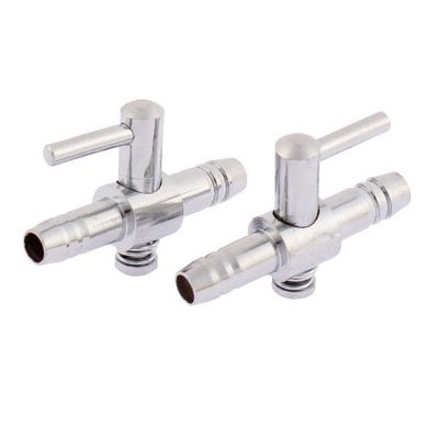 5 Pcs 3mm Tube Dia Dual Way Outlet Water Air Flow Controller Valves for Aquarium