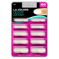 LA Colors Nail Tips, Active Length, 80 Ct