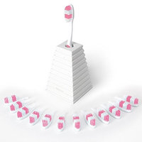 13Clean - Manual Toothbrush with a New Head Each Month. (Pink)