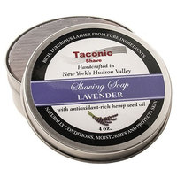 Taconic Shave Barbershop Quality Lavender Shaving Soap with Antioxidant-Rich Hemp Seed Oil