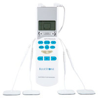 Trademark Global Llc TENS Unit Handheld Electronic Pulse Massager with 8 Pads by Bluestone