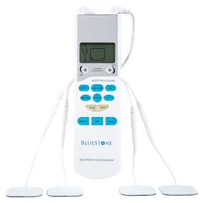 Trademark Global Llc TENS Unit Handheld Electronic Pulse Massager with 8 Pads by Bluestone