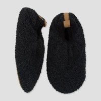 Men's Fuzzy Babba Slipper Socks - Black