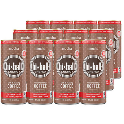 Hiball Energy Cold Brew Coffee Mocha 8 Oz Cans - Pack of 12