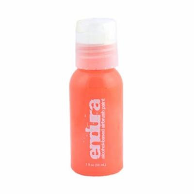 1oz European Body Art Fluorescent Orange ENDURA AIRBRUSH PAINT Temporary Tattoo