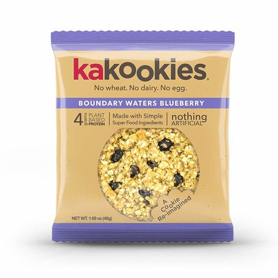 Kakookies Energy Cookies - Boundary Waters Blueberry (Box of 1 Dozen Cookies) - Vegan, Gluten-Free, Soft-Baked Superfood Snack Cookies