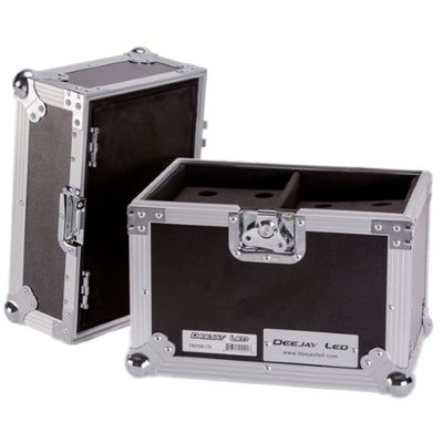 Deejay Led Fly Drive Case For Twelve Handheld Microphones W/Storage Compartment Or Similarly Sized Equipment W/Wheels