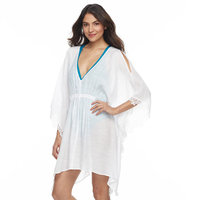 Women's Beach Scene Gauze Caftan Cover-Up