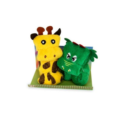Couture Towel CT-GS15000019 13 x 14 x 2 in. Rex The Dino & Genny The Giraffe Towel Fun Day in The Park