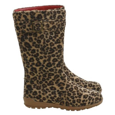 L'Amour Brown Black Leopard Buckle Boot Toddler 7-Little Girl 4