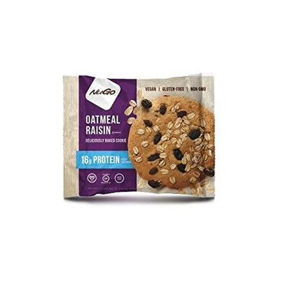 NUGO NUTRITION BAR, Prot Cookie, Otml Raisin, Pack of 12, Size 3.53 OZ, (Dairy Free Gluten Free Vegan Wheat Free Yeast Free)