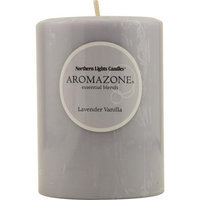 Lavender & Vanilla Essential Blend By Lavender & Vanilla Essential Blend One 3X4 Inch Pillar Essential Blends Candle. Burns Approx. 90 Hrs.